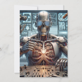 Cartes Pour Fêtes Annuelles Ingénieur roboticien