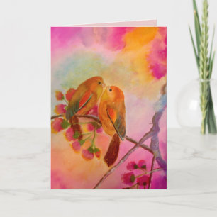 Cartes Pour Fêtes Annuelles Inséparables romantiques brumeux