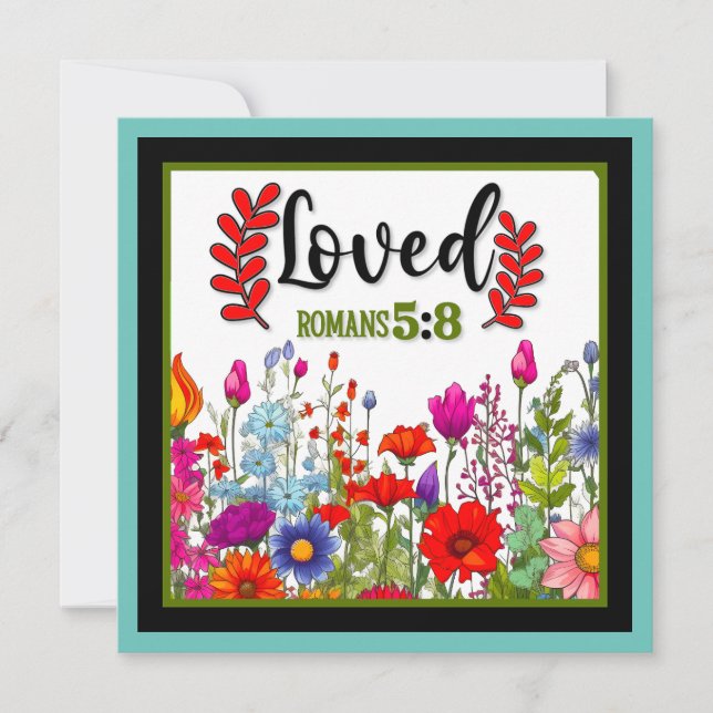 Cartes Pour Fêtes Annuelles Inspiration florale rétrospective (Devant)