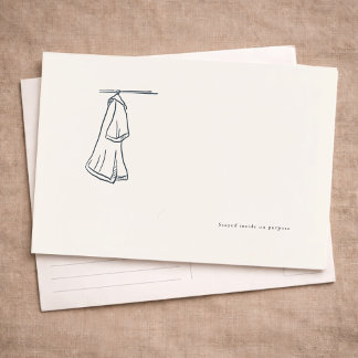 Cartes Pour Fêtes Annuelles Introvert Quiet Solitude Minimalist Line Art