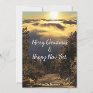 Cartes Pour Fêtes Annuelles Inversion nuageuse du lever du soleil sur les sour