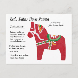 Cartes Pour Fêtes Annuelles Iris Dala Horse Motif à partager