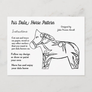 Cartes Pour Fêtes Annuelles Iris Dala Horse Motif à partager