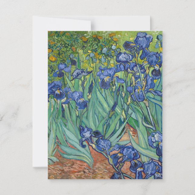 Cartes Pour Fêtes Annuelles Irises par Van Gogh (Devant)
