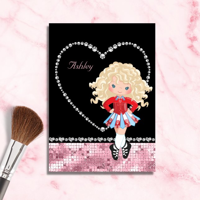 Cartes Pour Fêtes Annuelles Irish Dance Saint Valentin Rhinestone Heart (Créateur téléchargé)