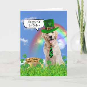 Cartes Pour Fêtes Annuelles Irlandais Anniversaire Golden Retriever