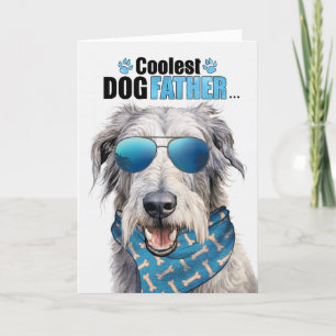 Cartes Pour Fêtes Annuelles Irlandais Wolfhound Chien Coolest Papa Fête des pè
