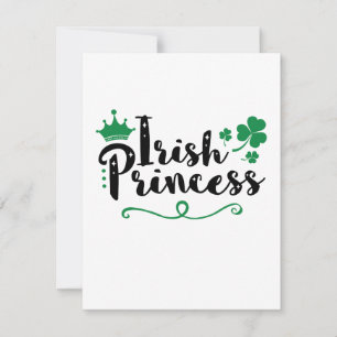 Cartes Pour Fêtes Annuelles Irlandaise Princesse femmes St Patrick's Day Scrip