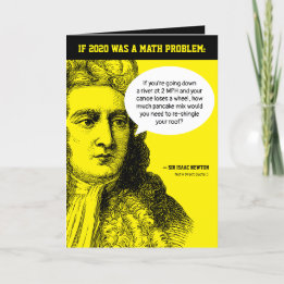Cartes Pour Fêtes Annuelles Isaac Newton Funny 2020 Citation de problème mathé