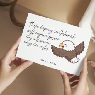 Cartes Pour Fêtes Annuelles Isaiah 40:31 Bible Verse Jw Encouraging Card