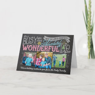 Cartes Pour Fêtes Annuelles It's a Wonderful Life Chalkboard Holiday Card