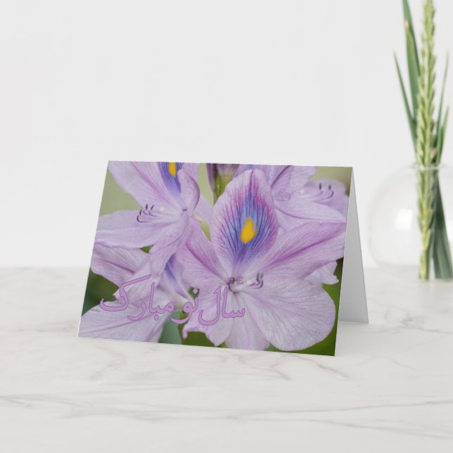 Cartes Pour Fêtes Annuelles Jacinthe d'eau persane de Nowruz de nouvelle année (Devant)