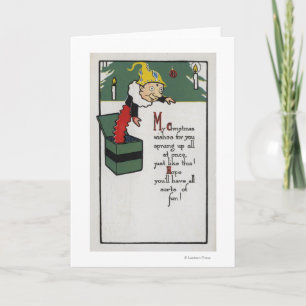 Cartes Pour Fêtes Annuelles Jack-in-the-Box Sending Christmas Wishes