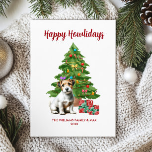 Cartes Pour Fêtes Annuelles Jack Russel Terrier Famille Noël