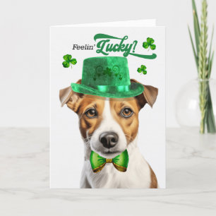 Cartes Pour Fêtes Annuelles Jack Russell Chien Lucky St Patrick's Day