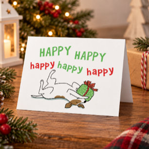 Cartes Pour Fêtes Annuelles Jack Russell mignon Chien de Noël heureux