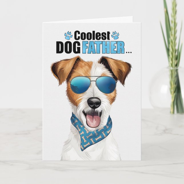 Cartes Pour Fêtes Annuelles Jack Russell Terrier Coolest Papa Fête des pères (Devant)