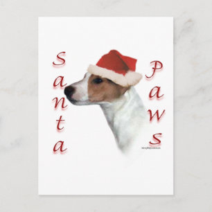 Cartes Pour Fêtes Annuelles Jack Russell Terrier Père Noël Paws