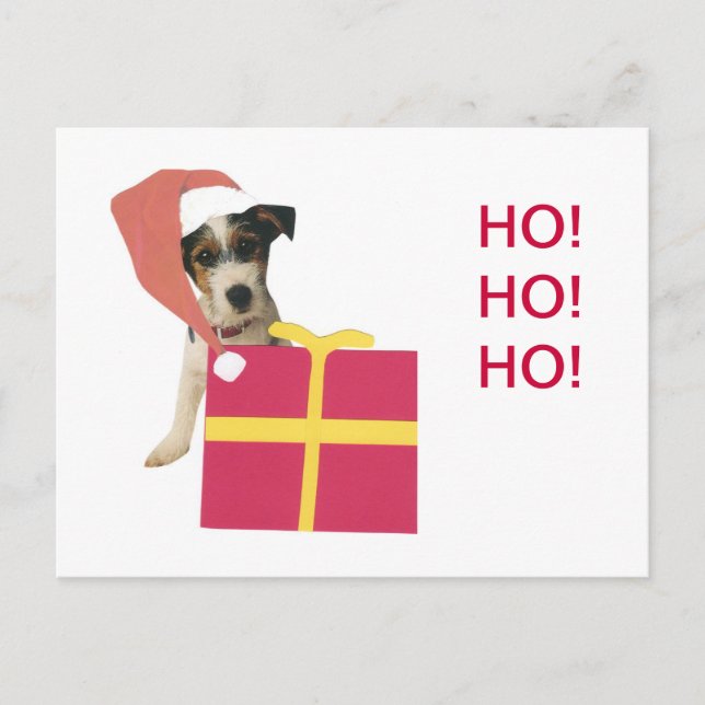 Cartes Pour Fêtes Annuelles Jack Russell Terrier Santa Hat (Devant)