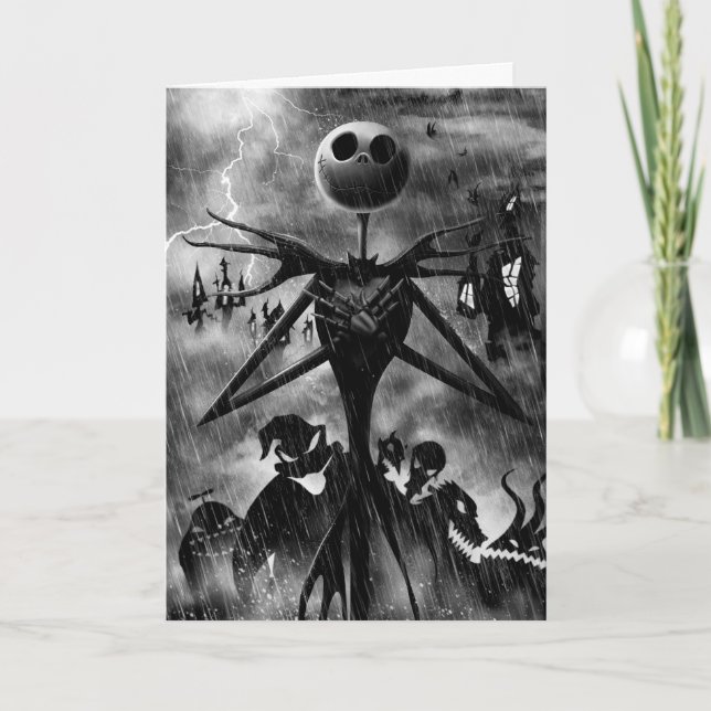 Cartes Pour Fêtes Annuelles Jack Skellington | Charme de ghostlike (Devant)