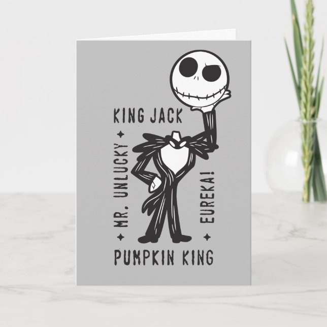 Cartes Pour Fêtes Annuelles Jack Skellington | M. Unchance (Devant)