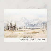 Jackson Hole Wyoming Paysage aquarelle Voyage