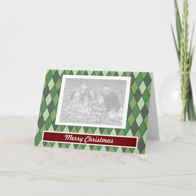 Cartes Pour Fêtes Annuelles Jacquard de Noël (Devant)
