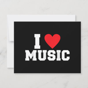 Cartes Pour Fêtes Annuelles J'adore Music Lover