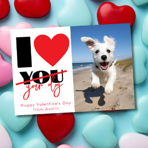 Cartes Pour Fêtes Annuelles J'adore votre chien, la Saint Valentin