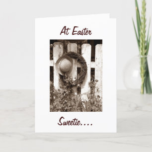 CARTES POUR FÊTES ANNUELLES J'ADORE "VOUS" SUEETIE AU STYLE EASTER-GARDEN