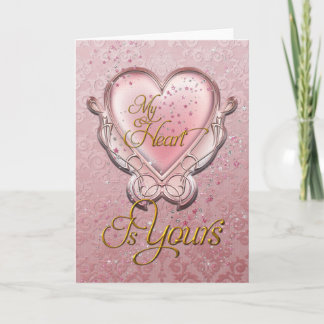 Cartes Pour Fêtes Annuelles Jaguarwoman's "Mon coeur est à vous"