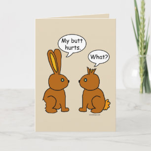 Cartes Pour Fêtes Annuelles J'Ai Blessé Le Mur ! - Quoi ? Brun