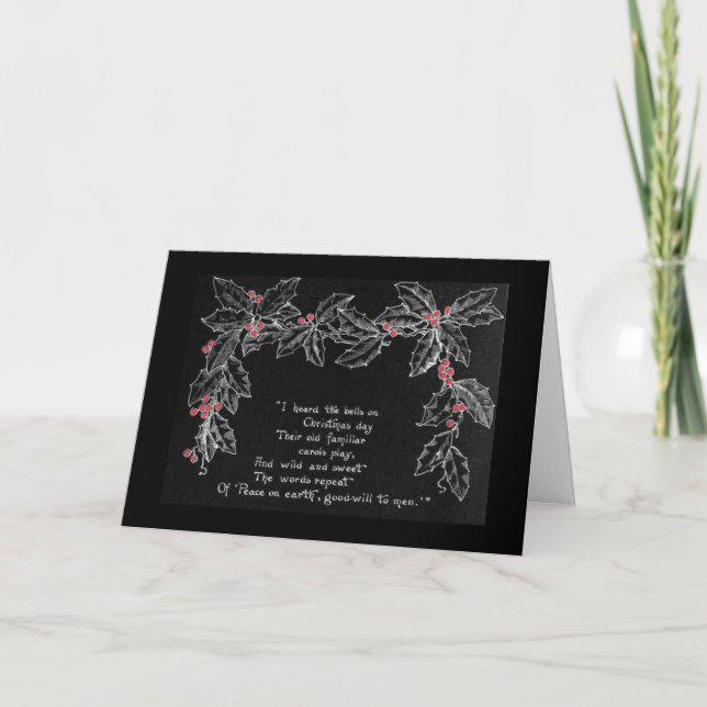 Cartes Pour Fêtes Annuelles J'ai entendu les cloches le jour de Noël (Devant)