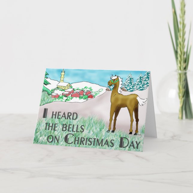 Cartes Pour Fêtes Annuelles J'ai entendu les cloches le jour de Noël (Devant)