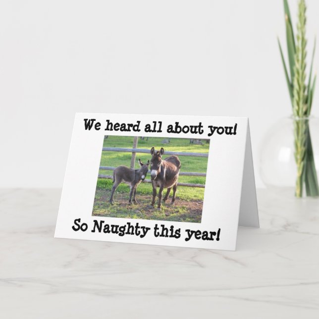CARTES POUR FÊTES ANNUELLES J'AI ENTENDU QUE VOUS ÉTIEZ **NAUGHTY** CETTE ANNÉ (Devant)