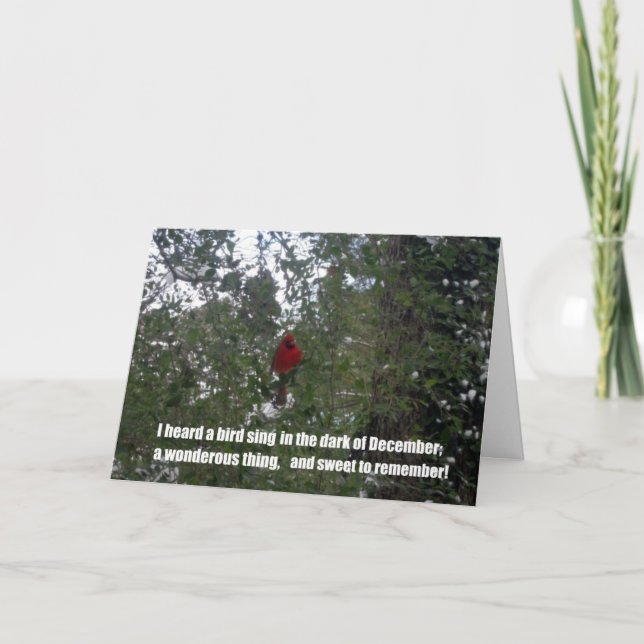 Cartes Pour Fêtes Annuelles J'ai entendu un oiseau chanter... (Devant)