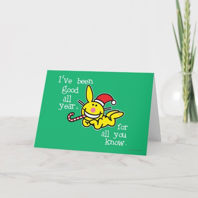 Cartes Pour Fêtes Annuelles J'ai été bon toute l'année (Devant)