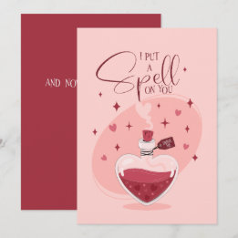Cartes Pour Fêtes Annuelles J'Ai Mis Un Signe Sur Vous Potion D'Amour Valentin