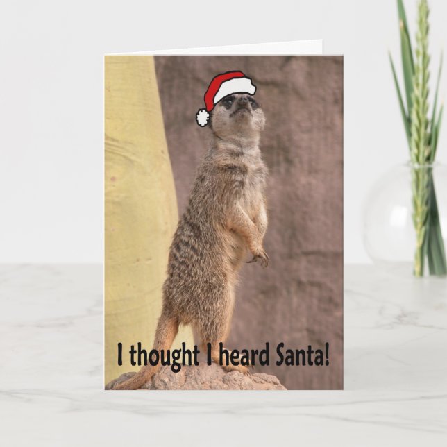 Cartes Pour Fêtes Annuelles J'ai pensé que j'ai entendu Père Noël (Devant)
