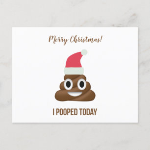 Cartes Pour Fêtes Annuelles J'Ai Poopé Aujourd'Hui Drôle Emoji Brown Joyeux No