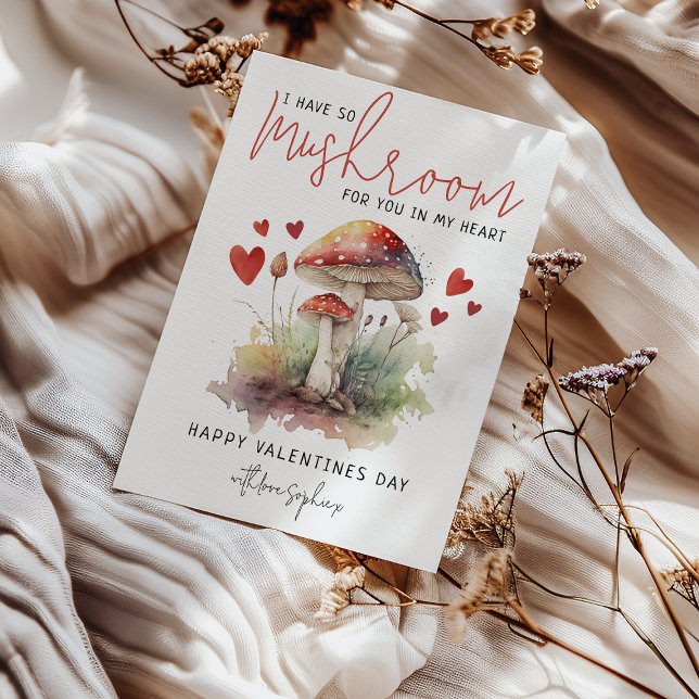 Cartes Pour Fêtes Annuelles J'Ai Tellement De Champignons Dans Mon Coeur Pour  (Créateur téléchargé)