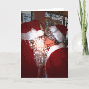 Cartes Pour Fêtes Annuelles J'ai vu maman embrasser le Père Noël
