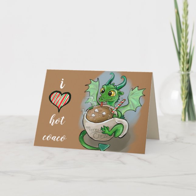 Cartes Pour Fêtes Annuelles J'AIME chaud Coaco Baby Dragon Christmas Mug (Devant)