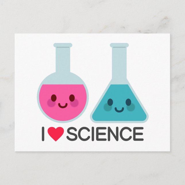 CARTES POUR FÊTES ANNUELLES J'AIME LA SCIENCE (Devant)