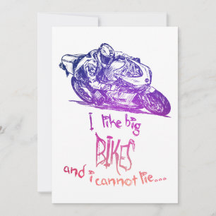 Cartes Pour Fêtes Annuelles J'Aime Les Grands Vélos Et Je Ne Peux Pas Mentir L