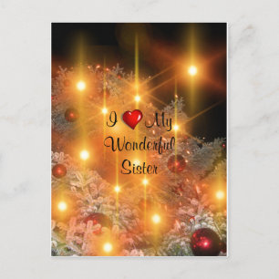 Cartes Pour Fêtes Annuelles J'Aime Ma Merveilleuse Soeur