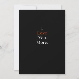 Cartes Pour Fêtes Annuelles J'aime plus design minimaliste 