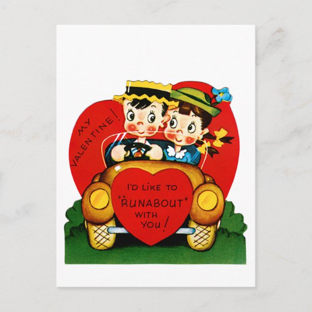 Cartes Pour Fêtes Annuelles J'aimerais "Runabout" avec toi Valentine (Devant)