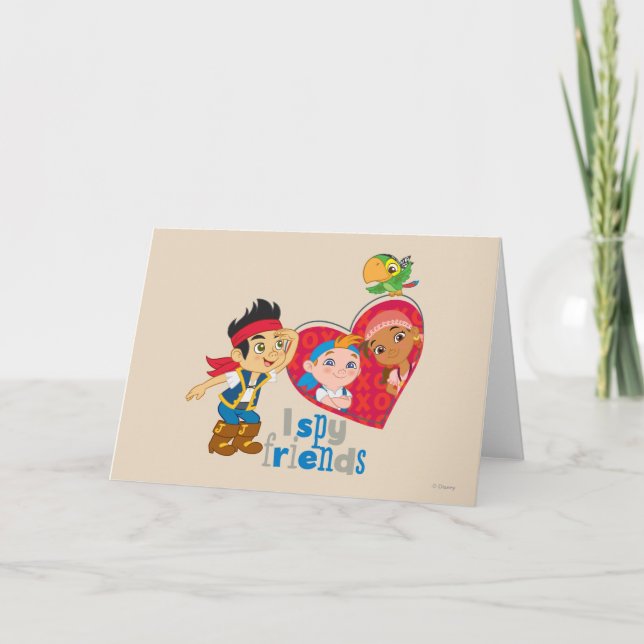 Cartes Pour Fêtes Annuelles Jake et les "Jamais Land Pirates"| J'espionne mes  (Devant)