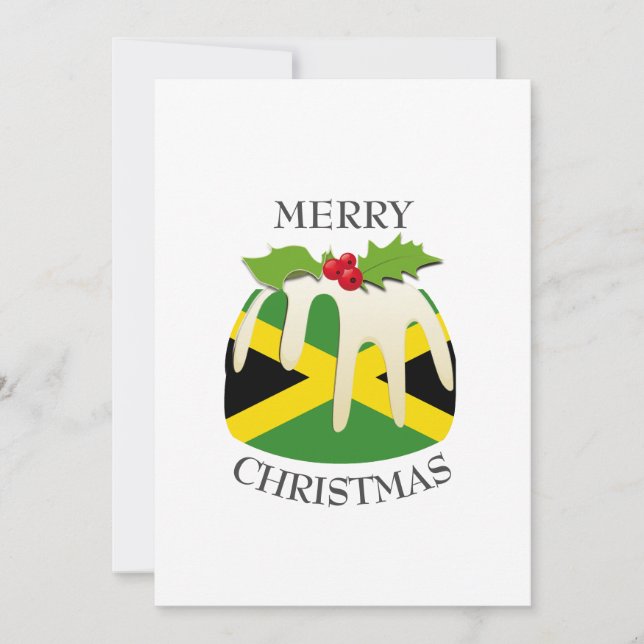 Cartes Pour Fêtes Annuelles JAMAICA FLAG | Pudding Festif De Plum | Noël (Devant)